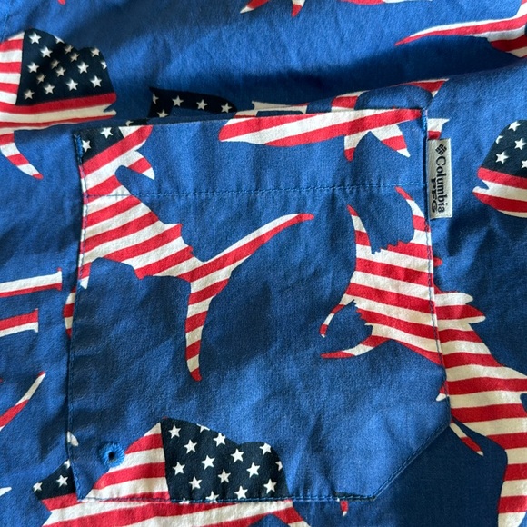 Columbia Mens PFG 4TH of July shirt sz.L - Picture 3 of 5